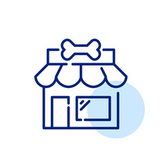 Pet supplies store. Pixel perfect, editable stroke line icon