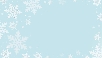 Naklejka na ściany i meble Winter Snowflake background Merry Christmas and Happy New Year.