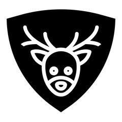 christmas reindeer head icon