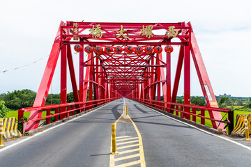 Heritage of Steel Bridge at Xiluo township in Yunlin, Taiwan.