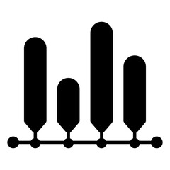 Trendy design icon of column chart 