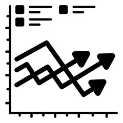 A unique design icon of trend up chart 