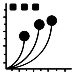 Filled design icon of business chart 