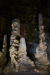 Fairy views from The Frasassi Caves (Italian: Grotte di Frasassi) - the most famous show caves in...