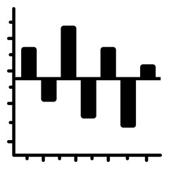 Editable design icon of bar graph 