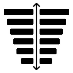 Modern design icon of vertical bar chart 