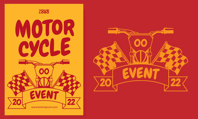 motorcycle poster event illustration