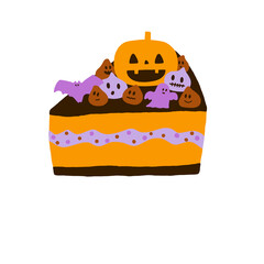 ハロウィンのにぎやかケーキ