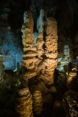 Fairy views from The Frasassi Caves (Italian: Grotte di Frasassi) - the most famous show caves in...