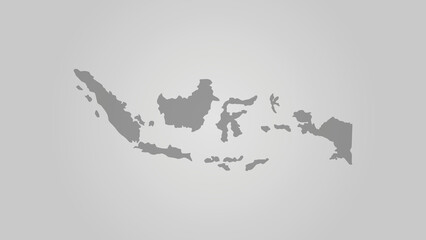 art illustration design concept background island map of indonesia in grey