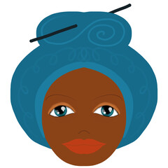 cartoon illustration of a woman