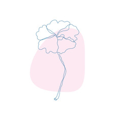 Monoline Flower Illustration
