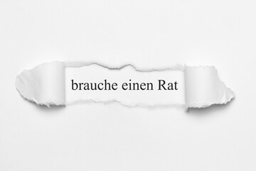 brauche einen Rat	