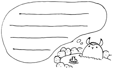 温泉につかるうさぎ