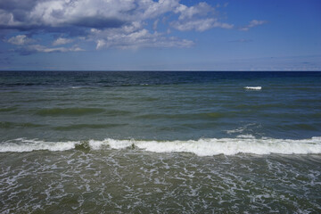 seascape on the Baltic sea on a bright Sunny day in calm
