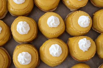 Oriental sweets and cakes are sold at a bazaar in Israel.