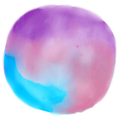 Watercolor colorful blob illustration