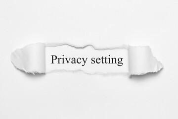 Privacy setting	