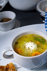 Delicious Old Polish caraway soup with cream