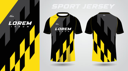 black and yellow shirt sport jersey design