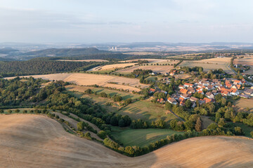 view of drone of landscape in Germany