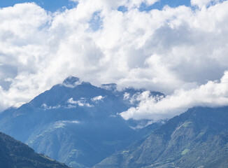 Naklejka premium mountains in south tyrol in city Meran, Italy