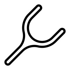 wishbone line icon