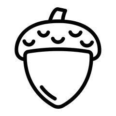 acorn line icon