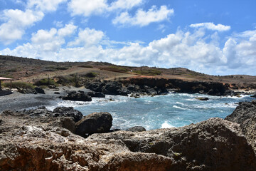 Volcanic Rock Cove Along the Coast of Aruba