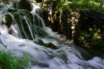 Fototapeta premium strong waterfall in a river