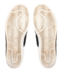 White sole of shoes isolated on white background.