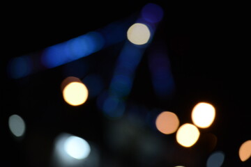 Abstract backgrounds. blur bokeh. Blurry multicolor light from the lamp. blue is the dominant color