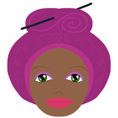 cartoon illustration of a woman