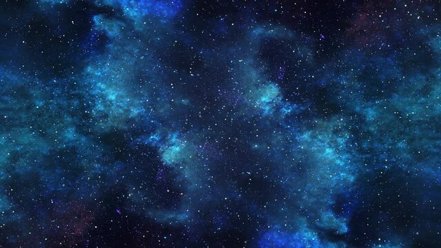 blue nebula in the star-studded universe.
