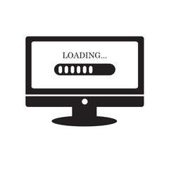 Computer Monitor Icon Vector Illustration