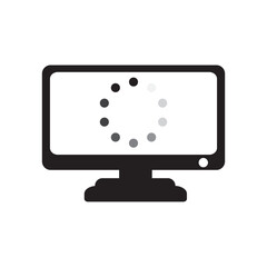Computer Monitor Icon Vector Illustration