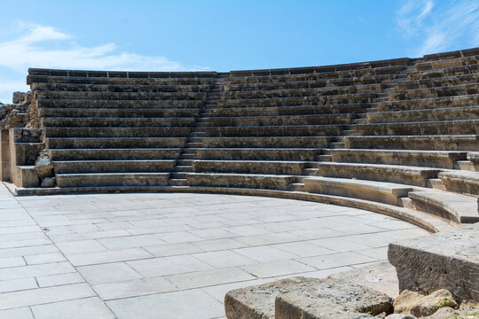 ancient amphitheater in Cyprus on a sunny day