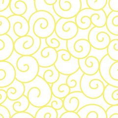 Seamless pattern of yellow swirls