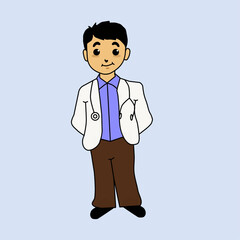 Young Asian male doctor is smiling