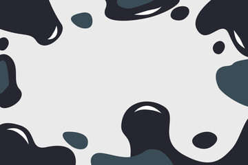 Milky cow pattern blue color abstract blobs seamless background vector illustration can be used for presentation