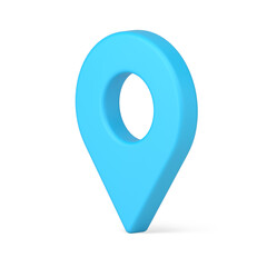 Blue isometric location map pin 3d icon  illustration