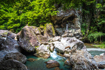 高知県　中津渓谷の風景
