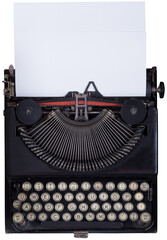 Isolated vintage typewriter