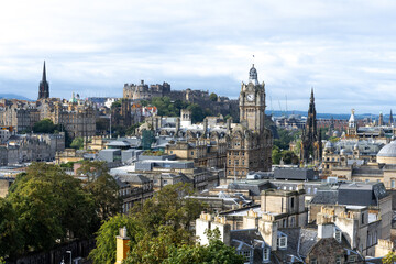 Naklejka premium view from Calton hill located east of Edinburgh's New Town