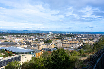 Fototapeta na wymiar view from Calton hill located east of Edinburgh's New Town