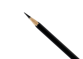 Black color pencil on white background