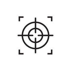 Focus Target Camera Icon Vector Logo Template Illustration Design