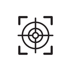 Fototapeta premium Focus Target Camera Icon Vector Logo Template Illustration Design