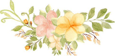 Yellow Watercolor Floral Arrangement