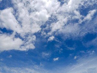 Naklejka na ściany i meble nature background sky and white clouds